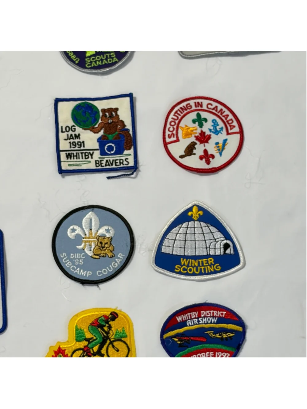 Vintage Scouts Canada Whitby District Patch Lot Camporee Cuboree Beaver Cub